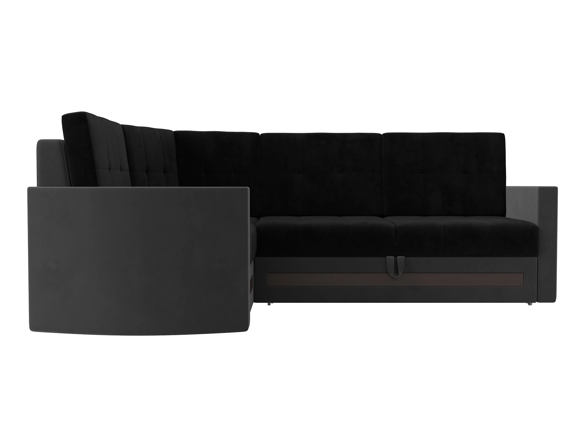 Серый угловой диван Белла Плюш Дизайн 16