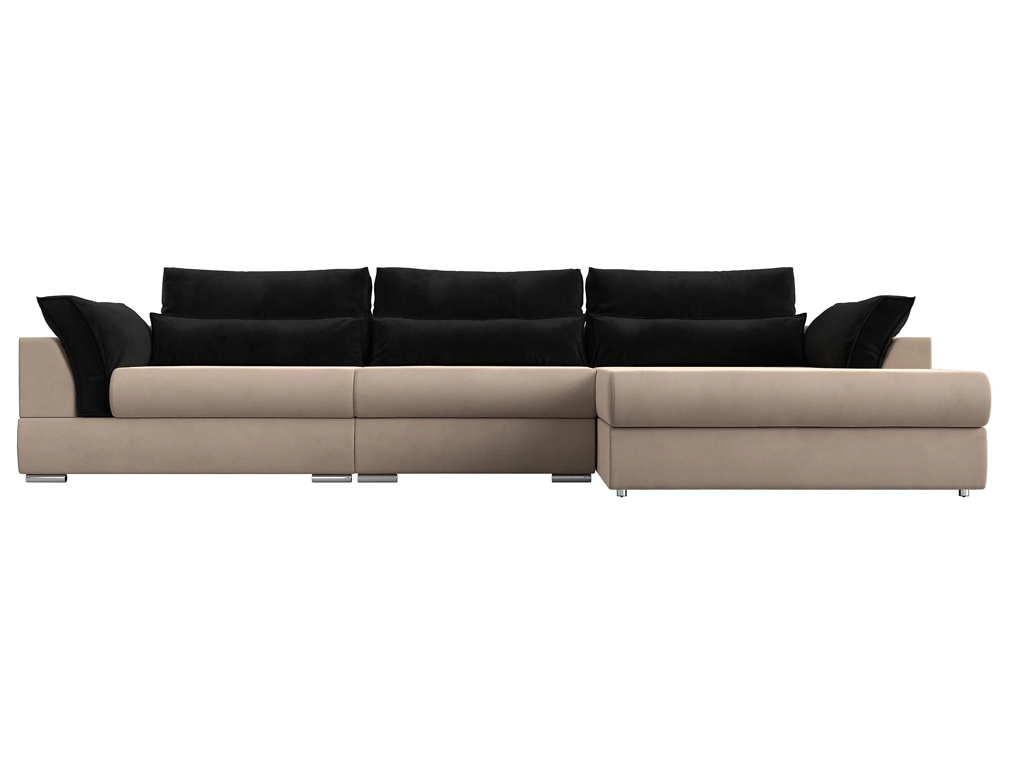 Угловой диван с правым углом Пекин Лонг Плюш Дизайн 7