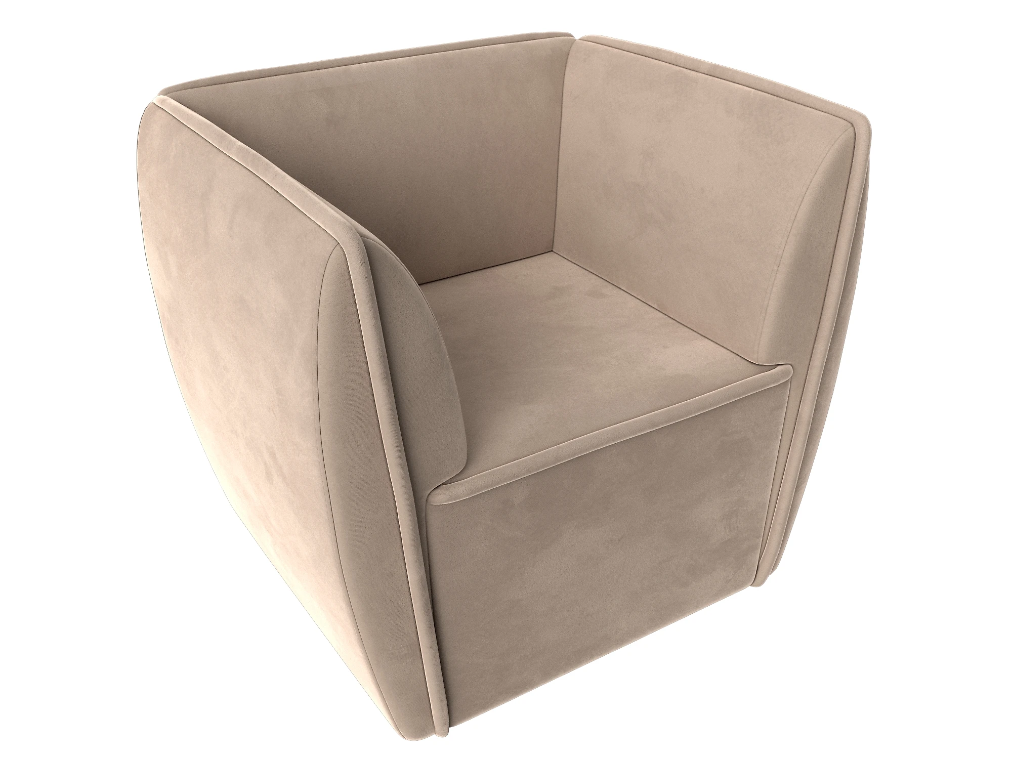 Кресло с подлокотниками Бергамо Плюш Дизайн 1