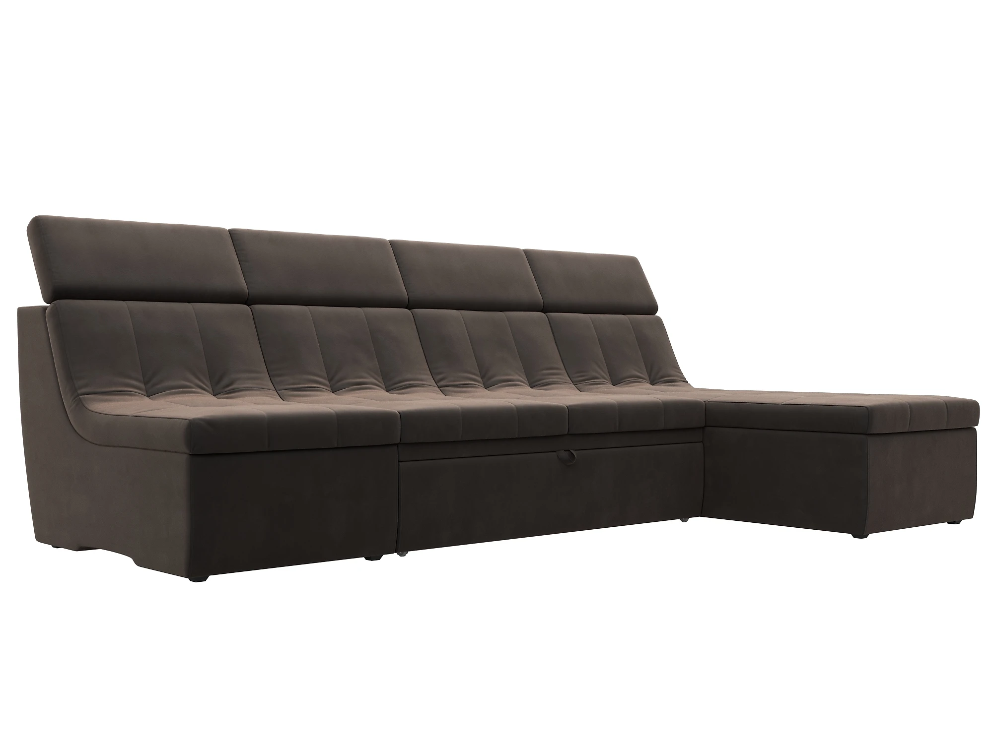 Угловой диван с ящиком для белья Холидей Люкс Плюш Дизайн 4