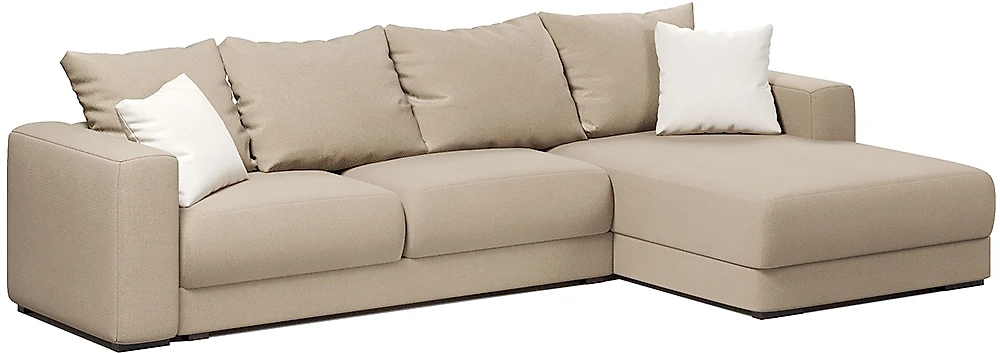 Угловой диван с независимым пружинным блоком Ланкастер Беж