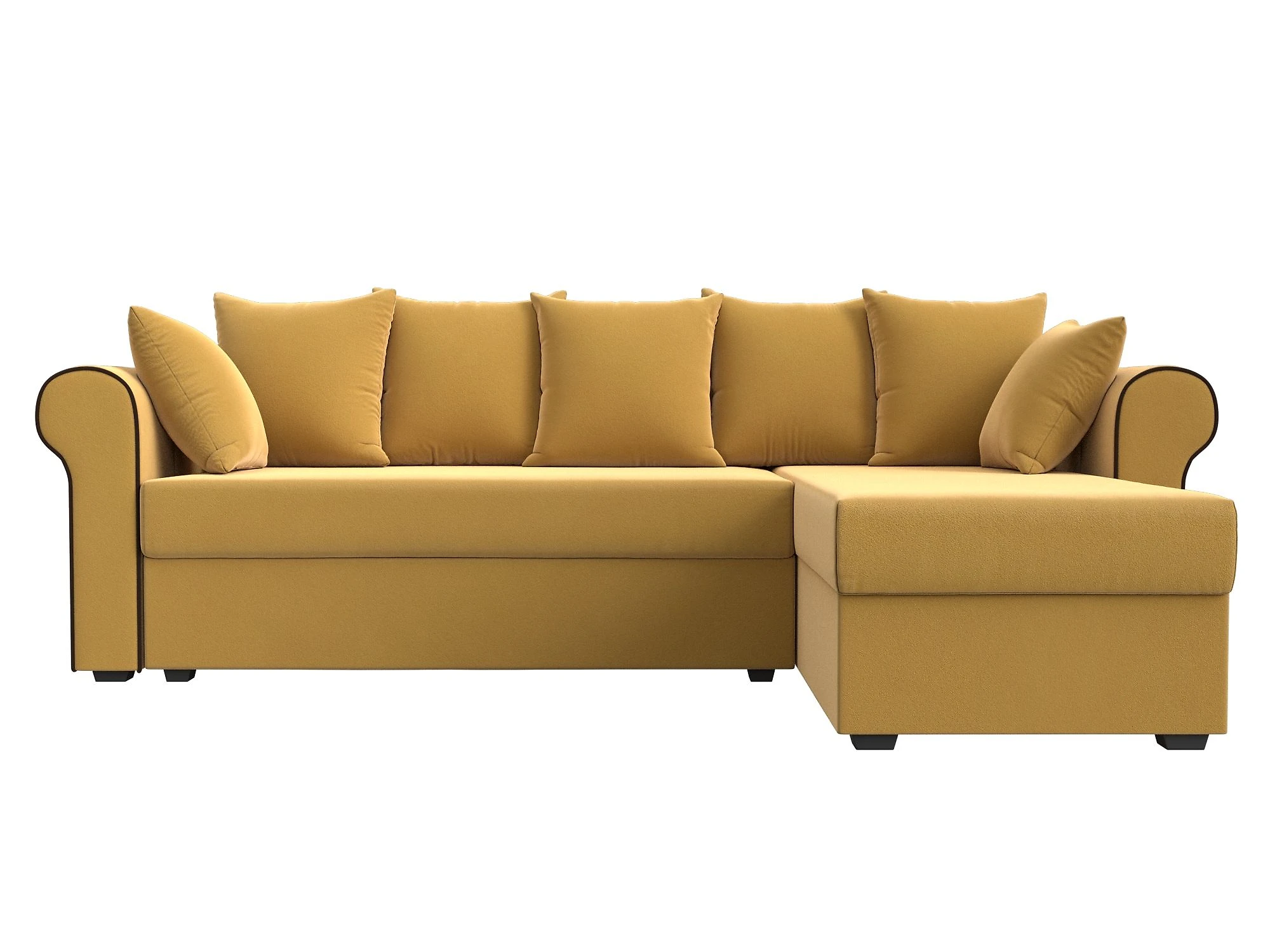 Жёлтый угловой диван  Рейн Дизайн 3