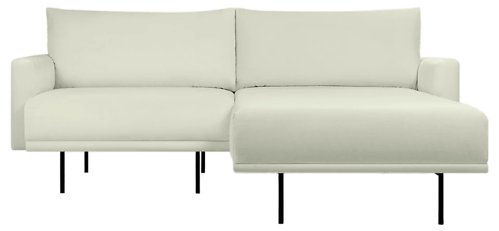 Белый угловой диван Мисл-1 Barhat White арт.1193125