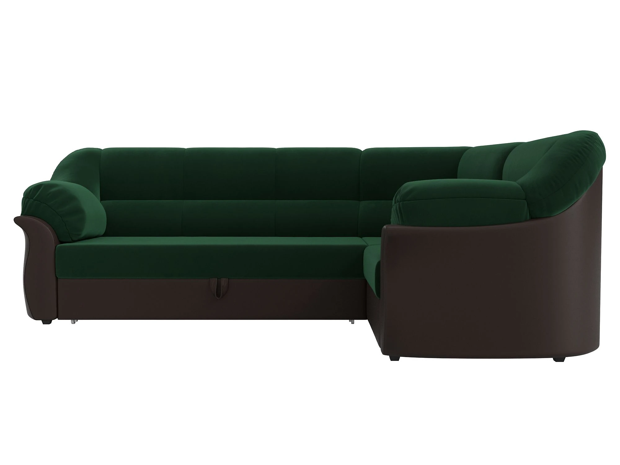 Угловой диван с правым углом Карнелла Плюш Дизайн 13