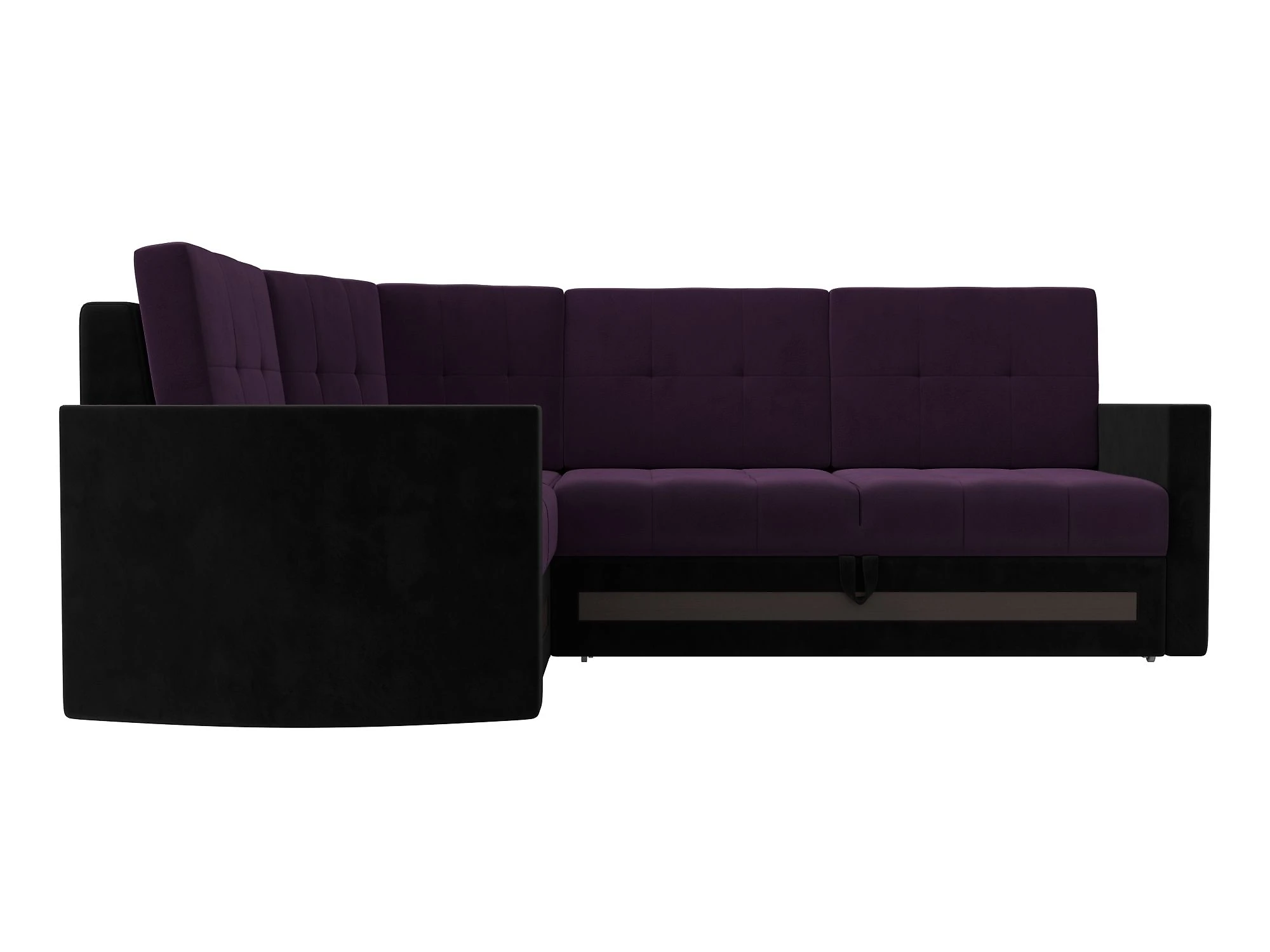 Угловой диван из велюра Белла Плюш Дизайн 14