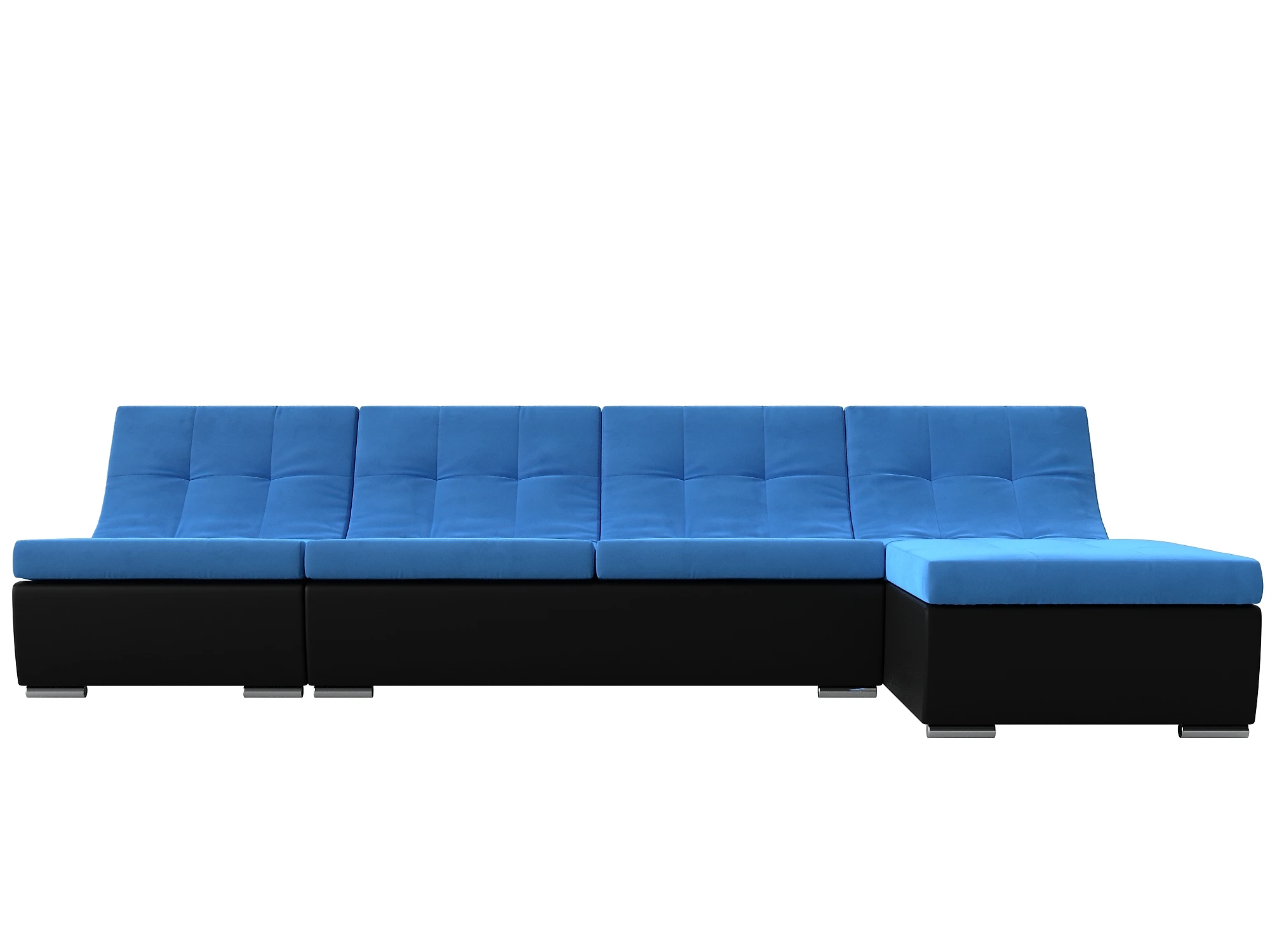 Угловой диван без подушек Монреаль Плюш Дизайн 4