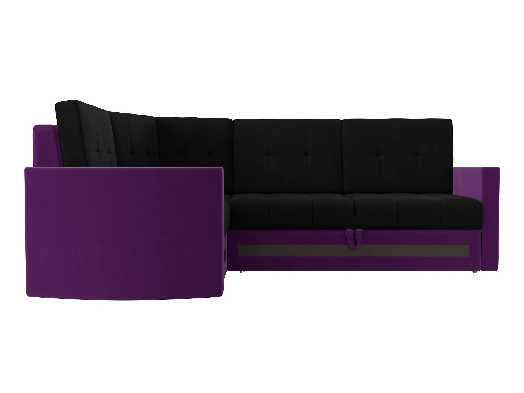 Угловой диван черно-белый Белла Дизайн 29