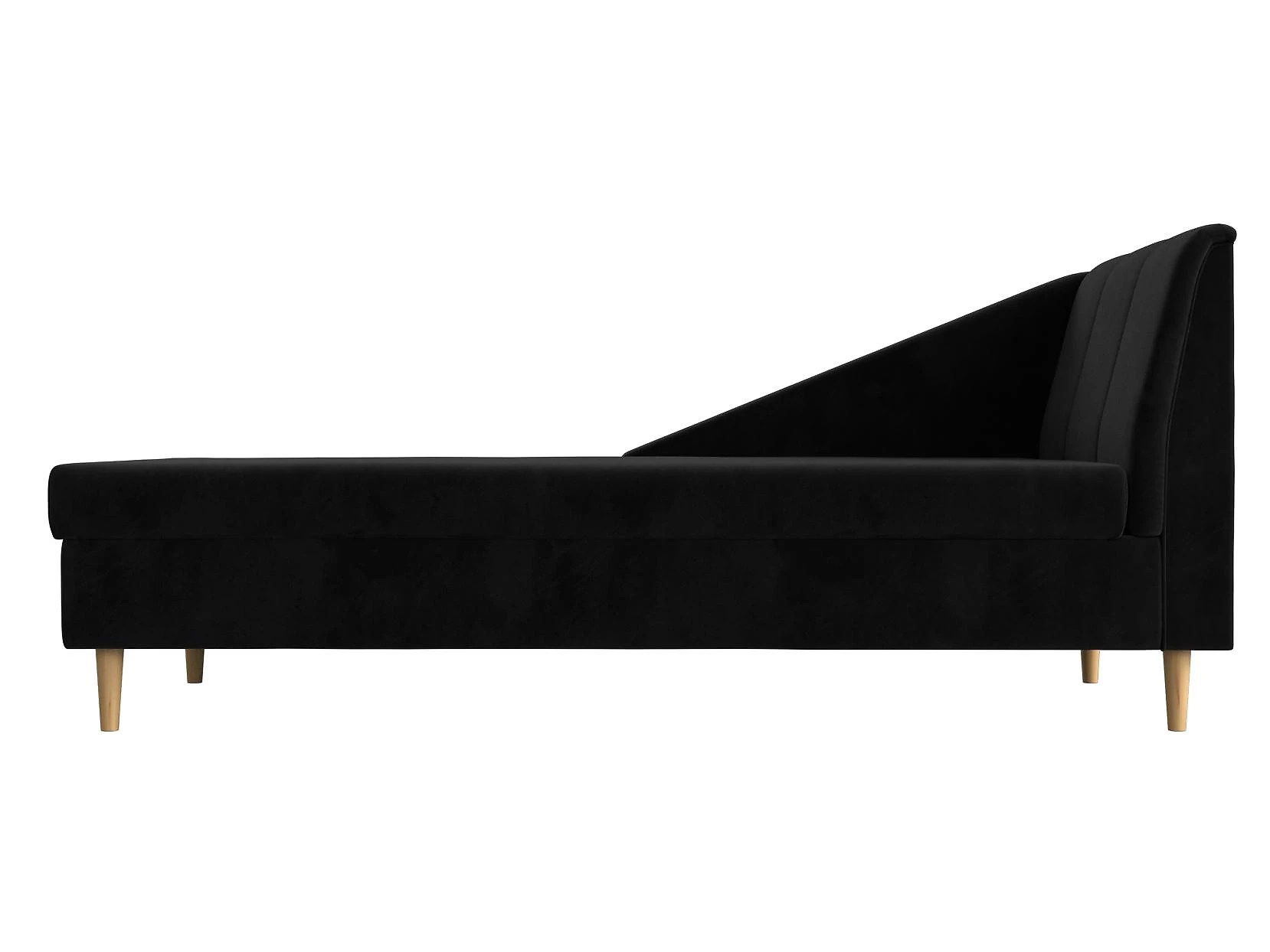 Чёрный диван Астер Плюш Дизайн 8