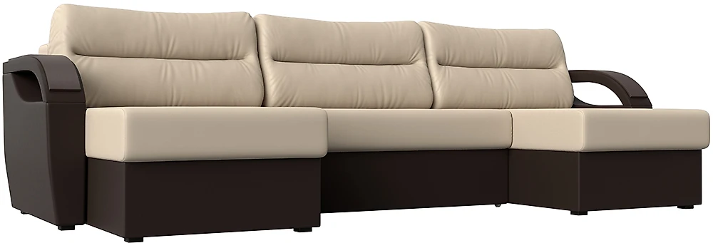 Угловой диван с подушками Форсайт Микс Беж