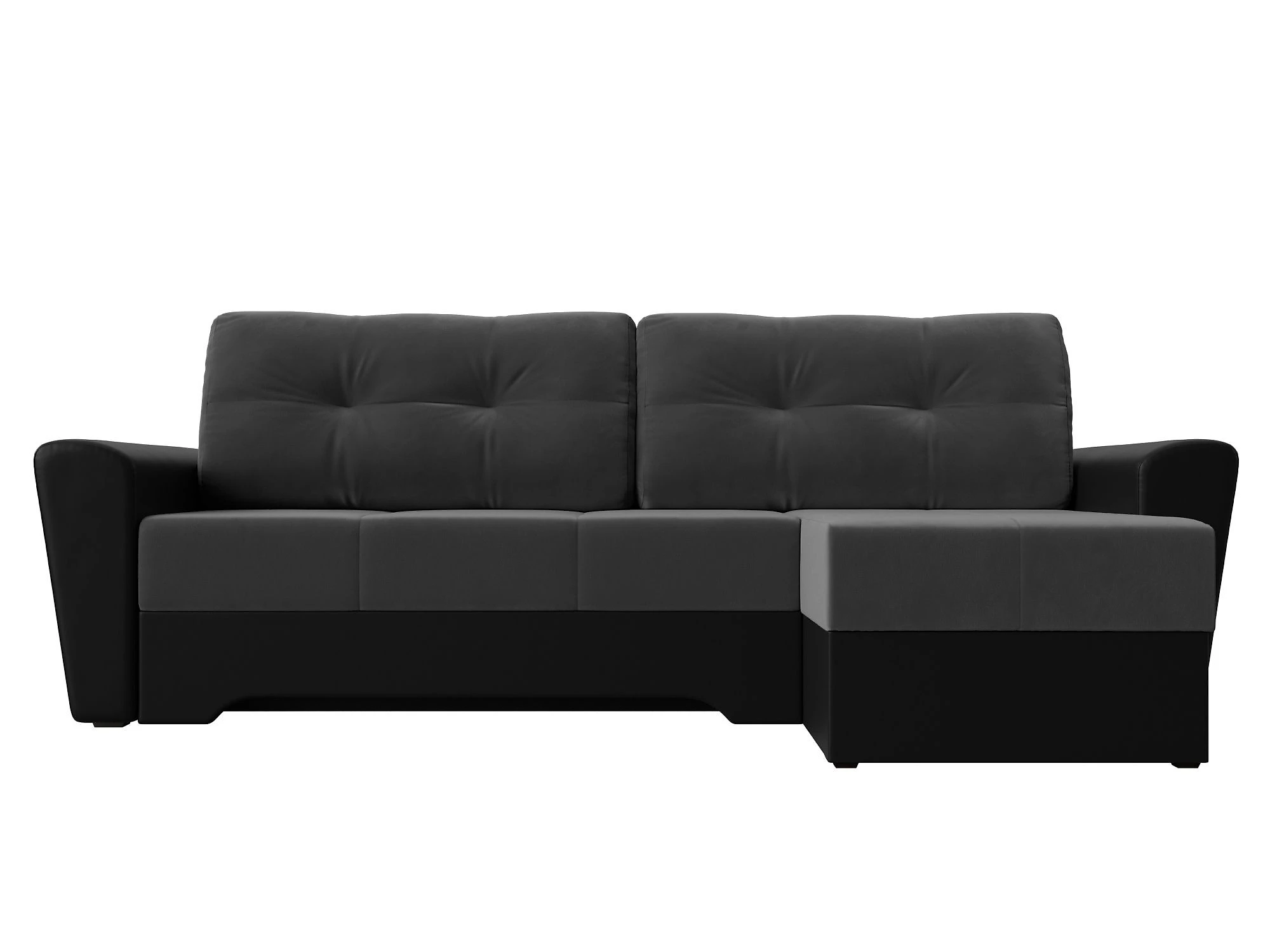 Угловой диван с правым углом Амстердам Плюш Дизайн 14