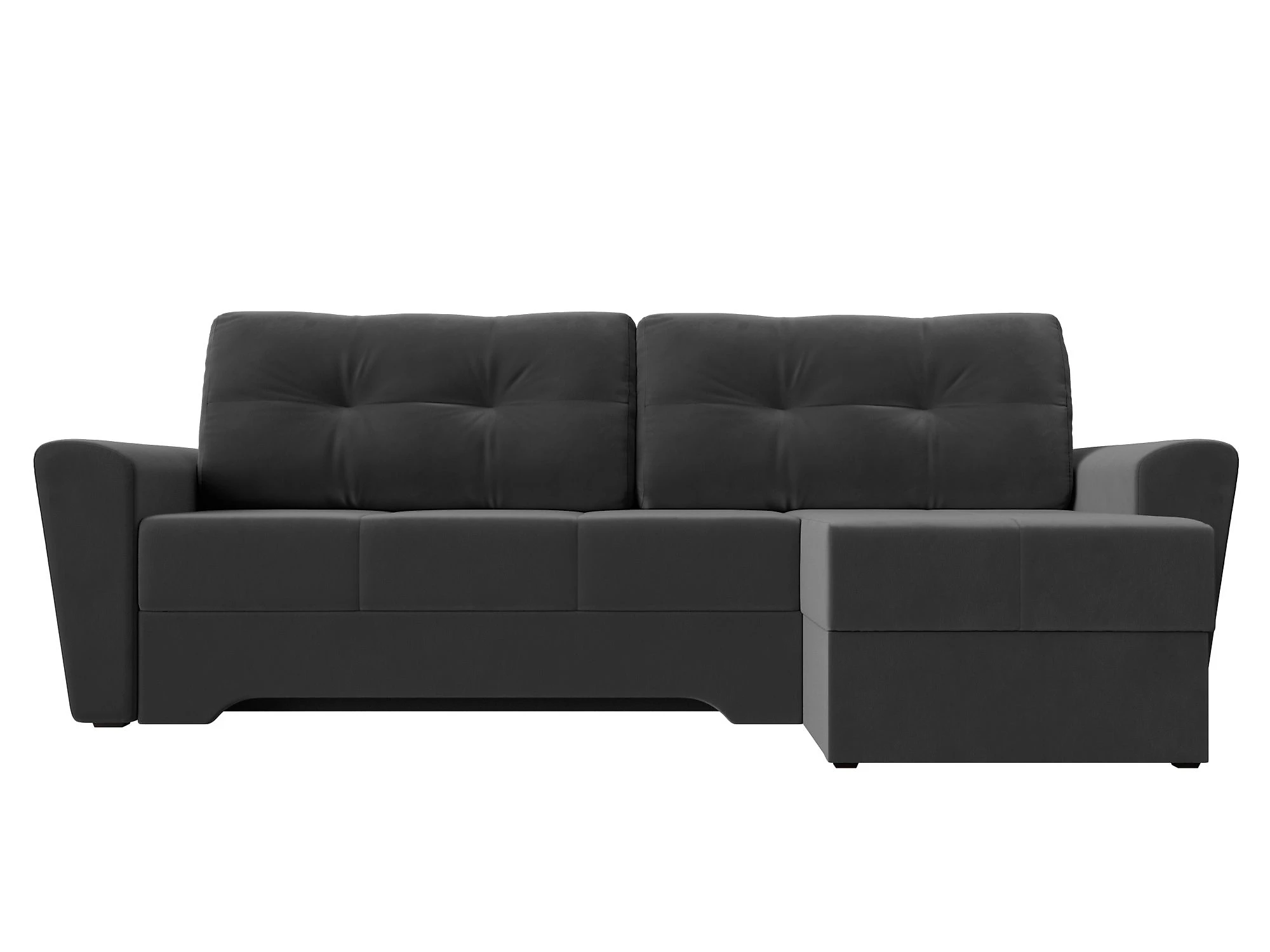 Серый угловой диван Амстердам Плюш Дизайн 5