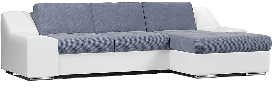 Угловой диван с независимым пружинным блоком Чикаго Блю