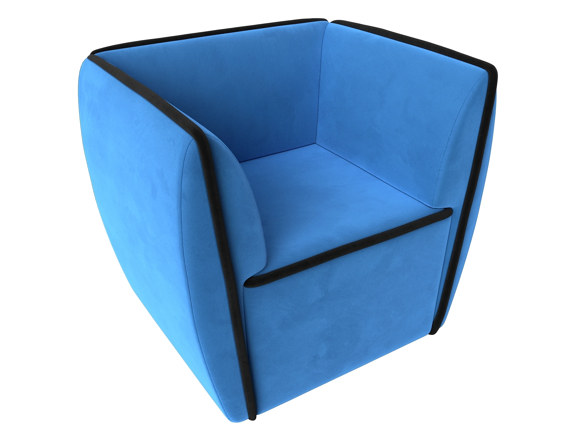  голубое кресло  Бергамо Плюш Дизайн 6