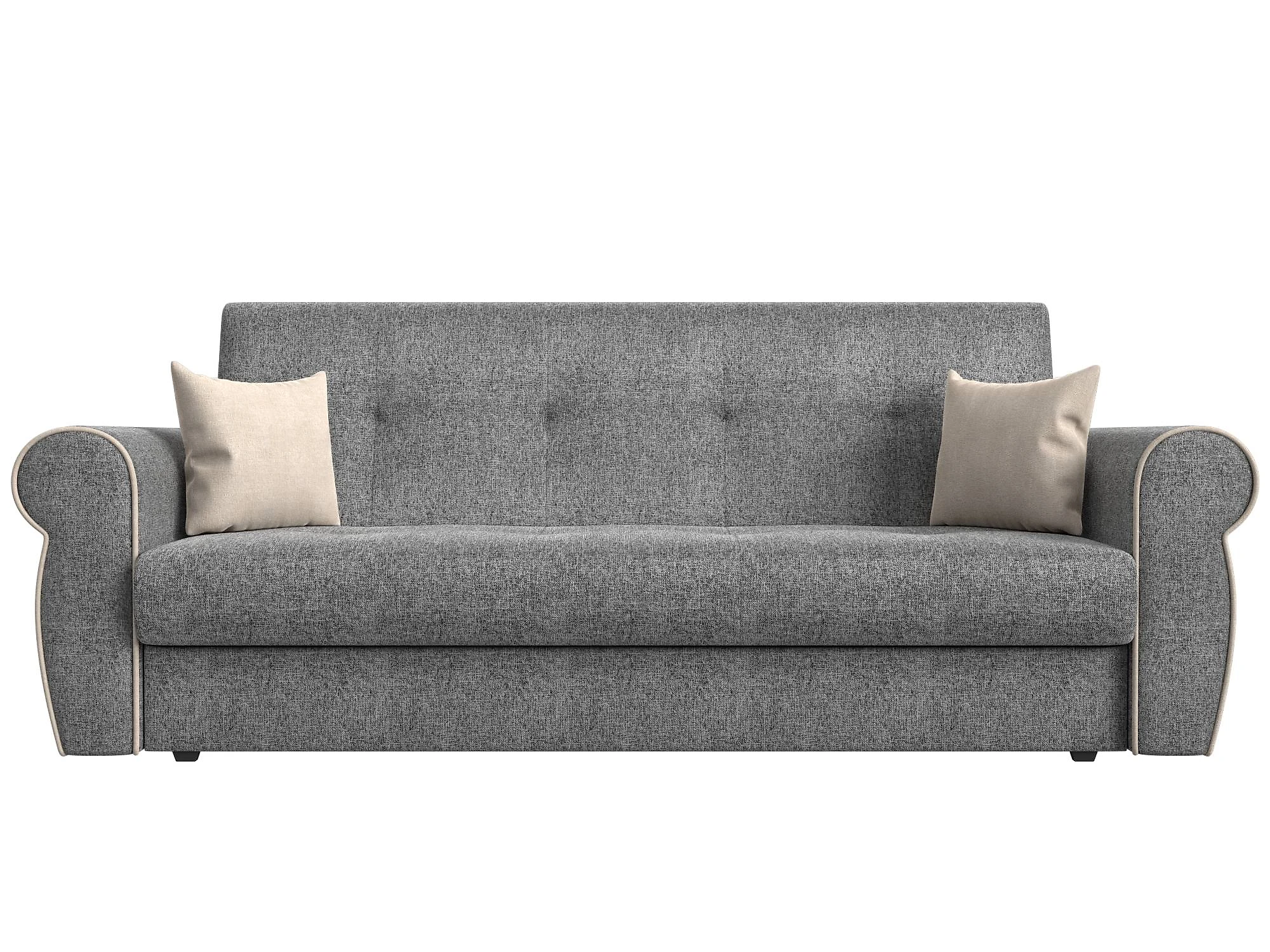 Прямой диван серого цвета Лига-019 Кантри Дизайн 8 книжка