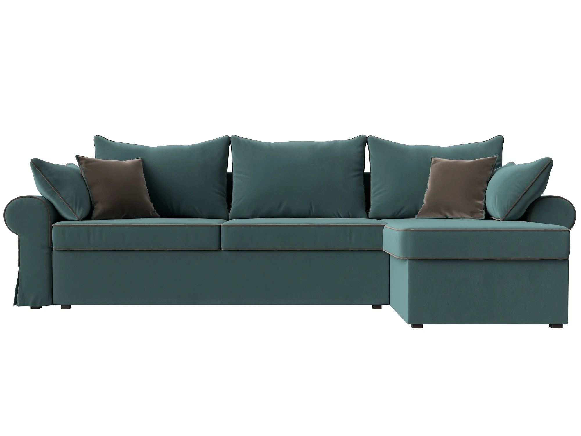 Угловой диван для ежедневного сна Элис Плюш Дизайн 7