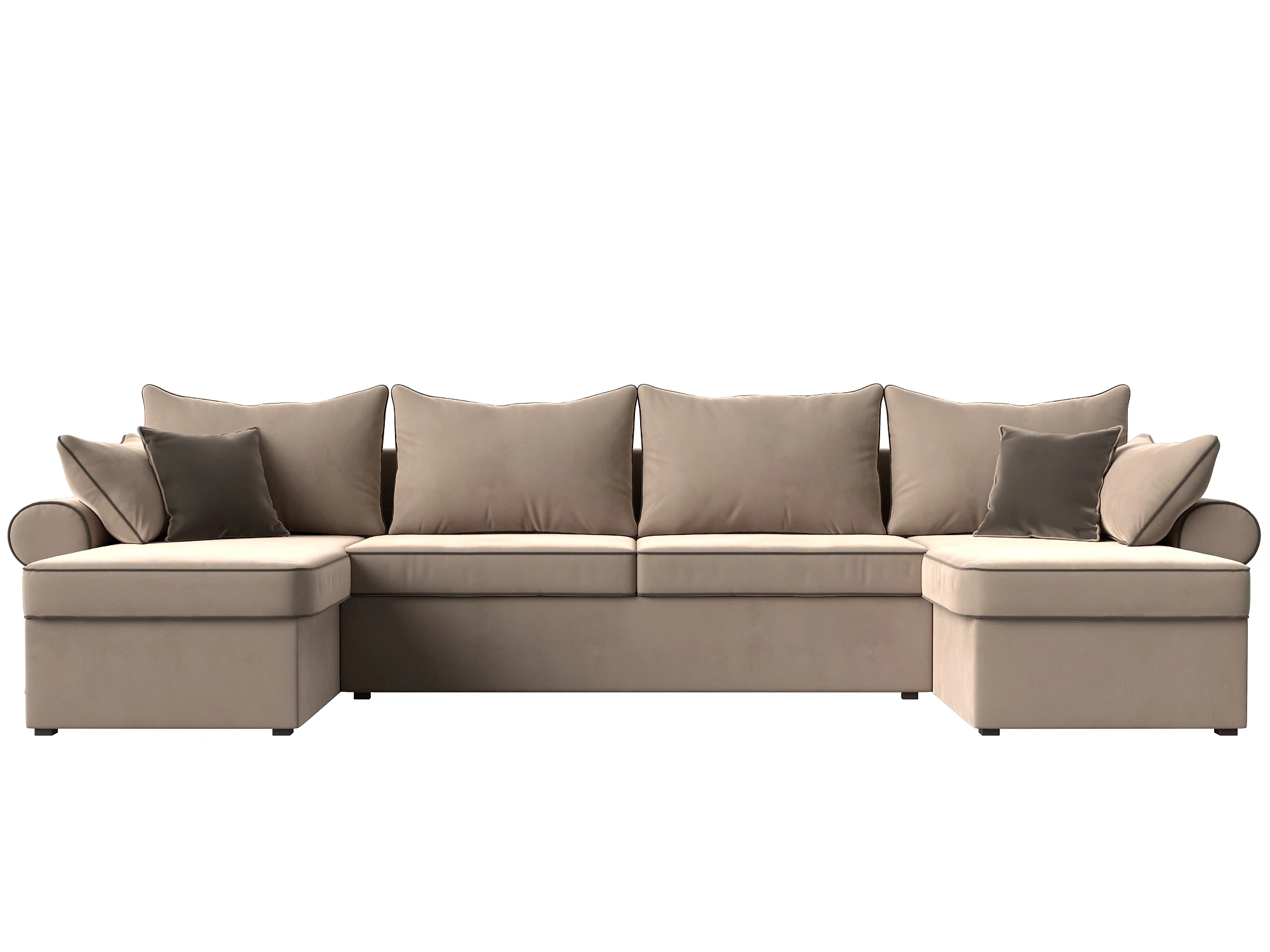 Угловой диван с ящиком для белья Элис-П Плюш Дизайн 1