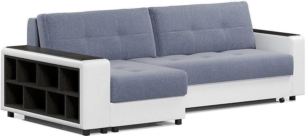 Угловой диван с ящиком для белья Атланта-2 Блю