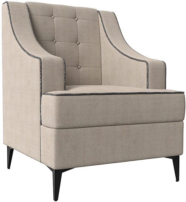 Кресло в классическом стиле Марк Кантри Бежевый-Серый