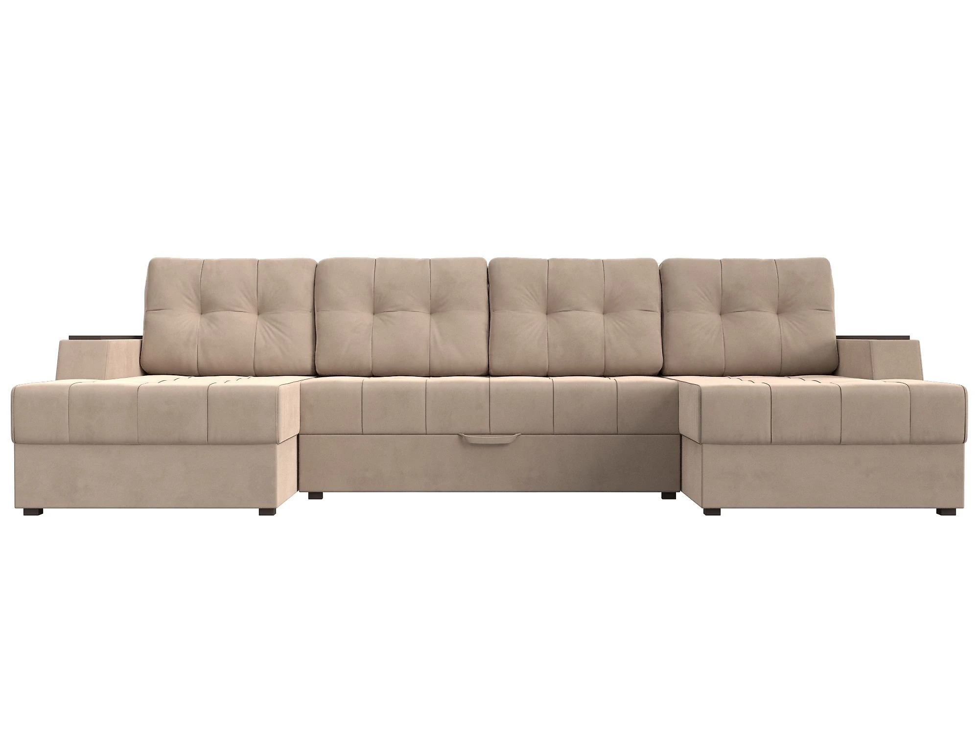 Модульный диван с оттоманкой  Эмир-П Плюш Дизайн 1