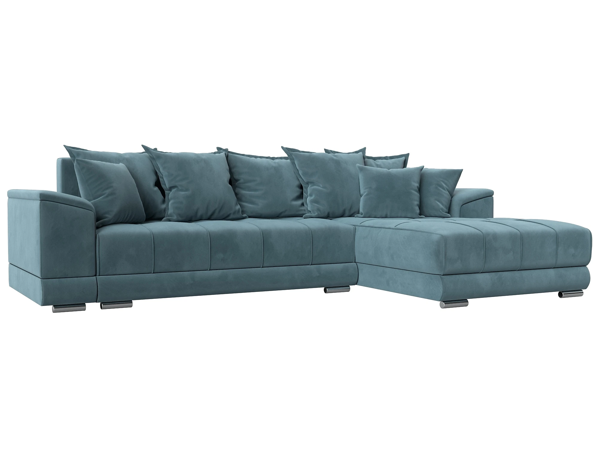 Угловой диван из велюра НордСтар Плюш Дизайн 2