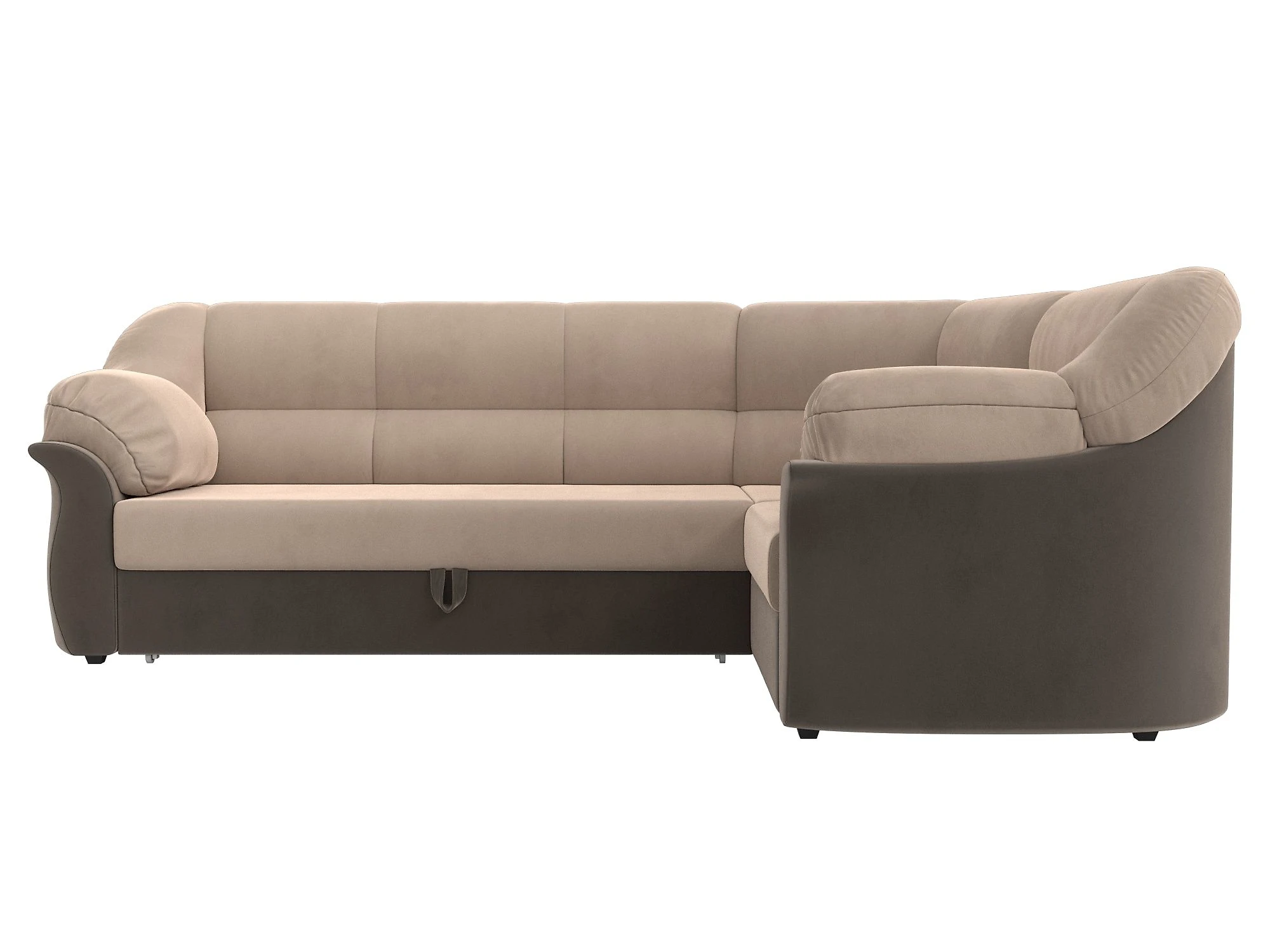 Угловой диван из велюра Карнелла Плюш Дизайн 11