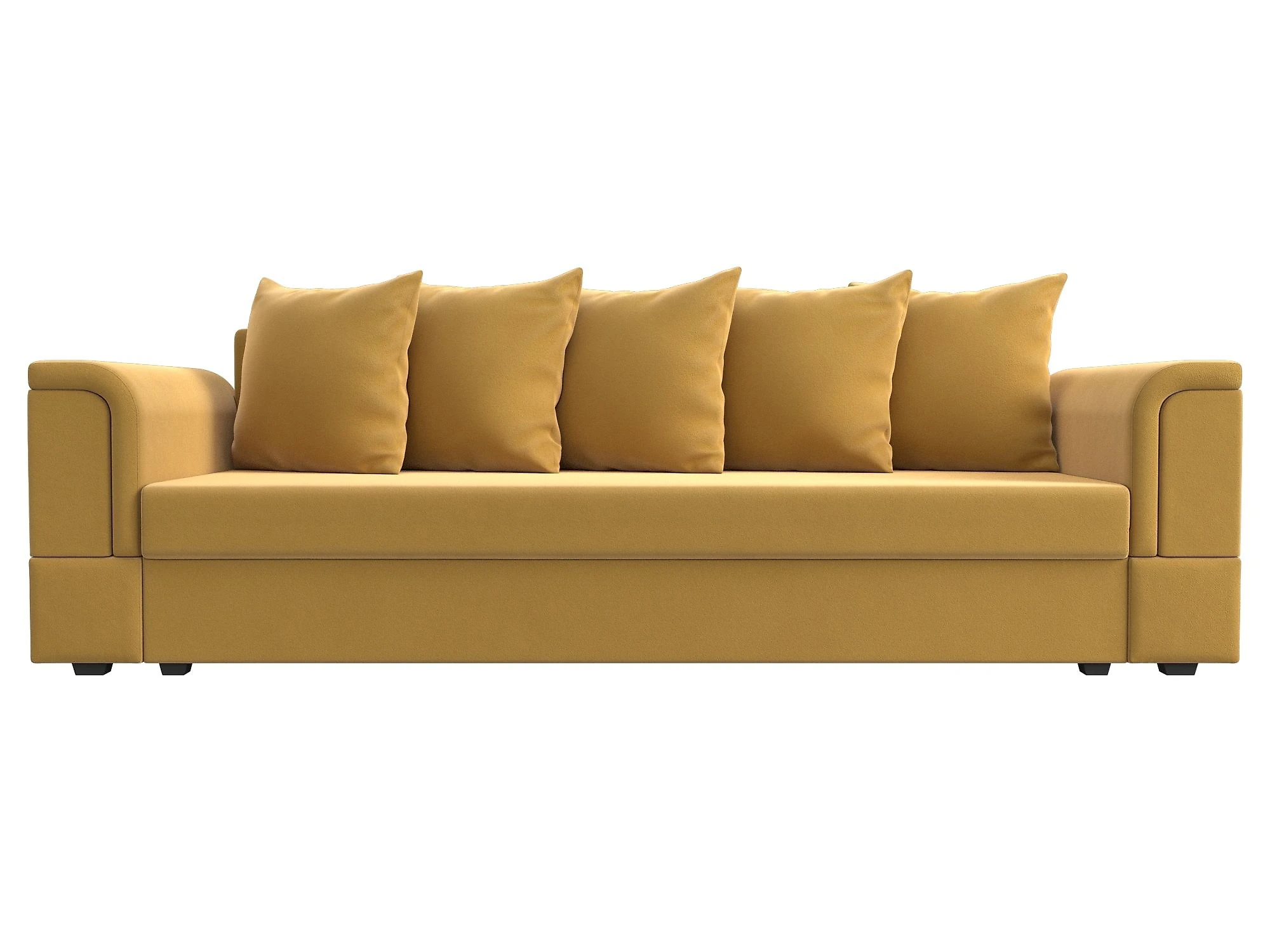Жёлтый прямой диван Лига-005 Дизайн 3