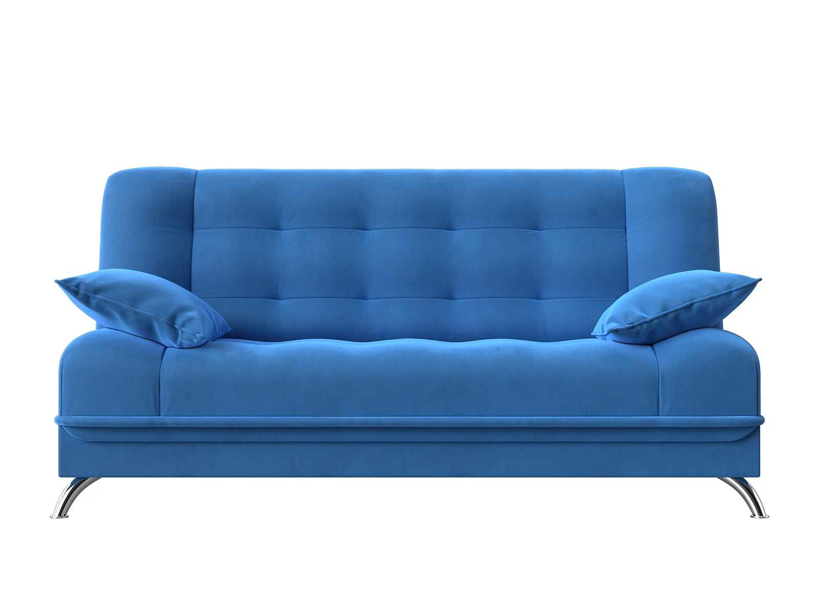 Синий прямой диван Анна Плюш Дизайн 4 книжка