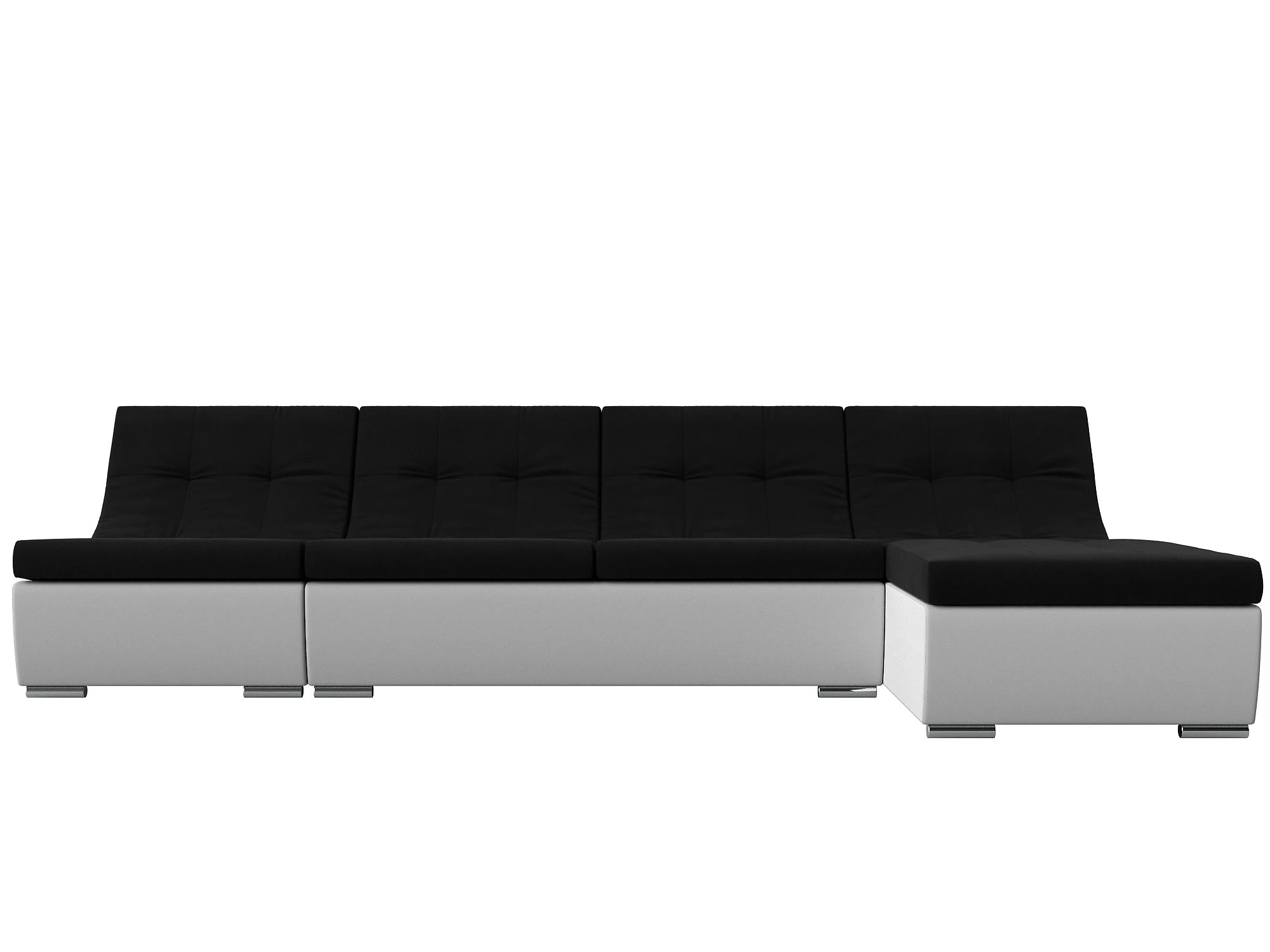Чёрный модульный диван Монреаль Дизайн 11