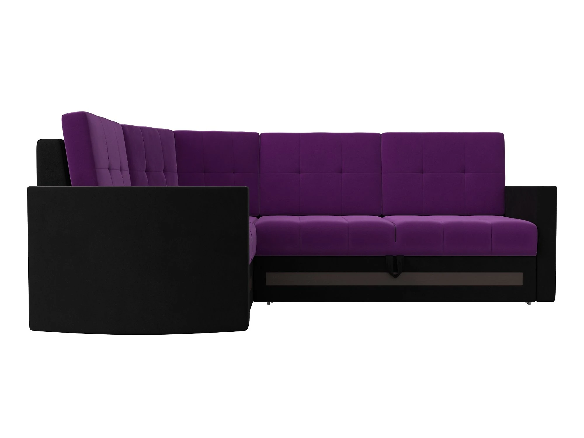 Чёрный угловой диван Белла Дизайн 26