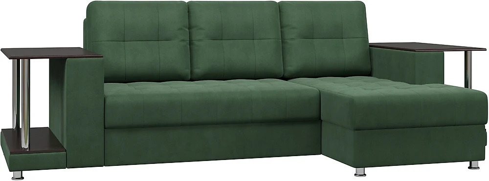 Угловой диван с независимым пружинным блоком Атланта Дабл Плюш Свамп