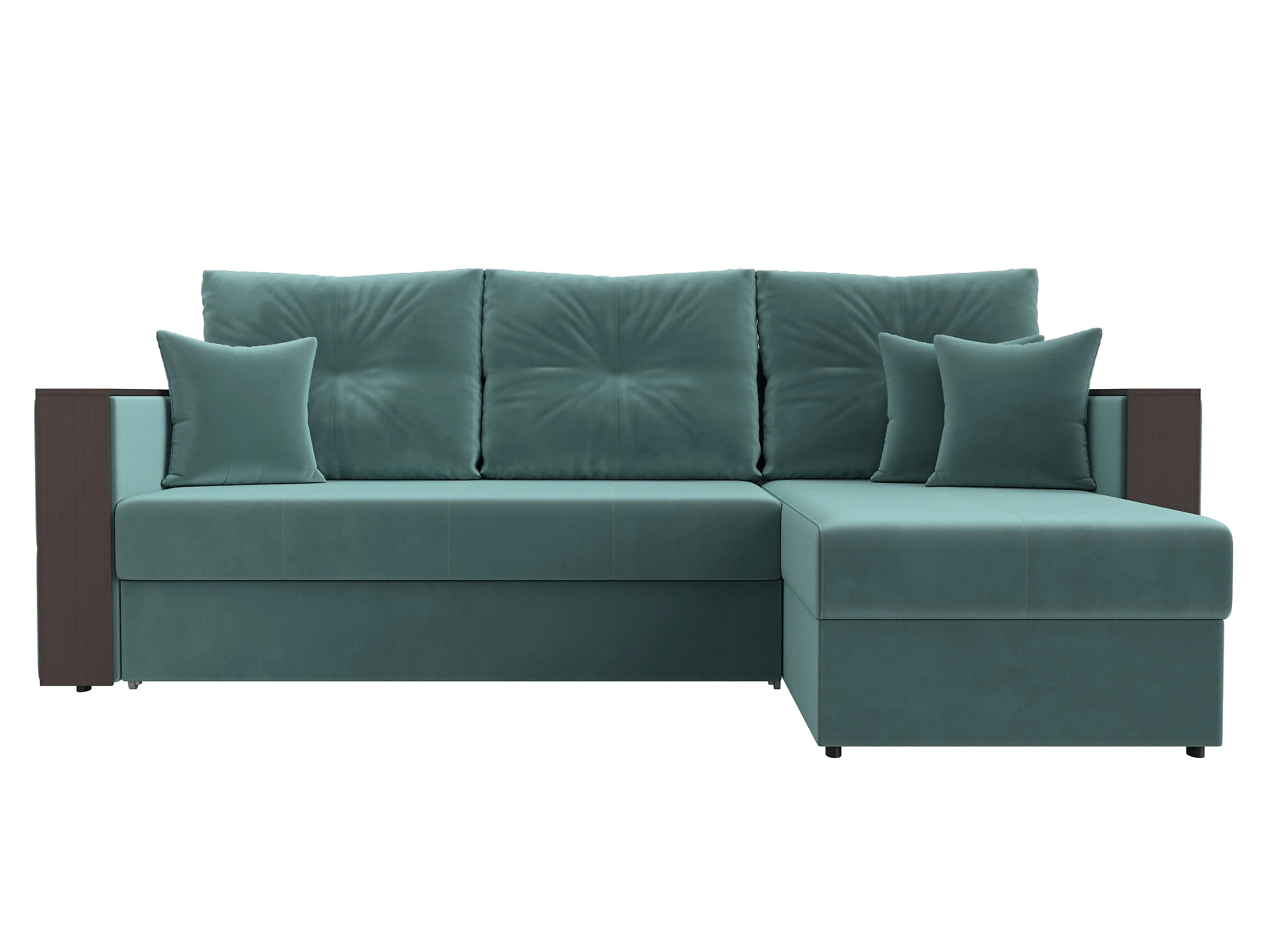 Угловой диван из велюра Валенсия Плюш Дизайн 2