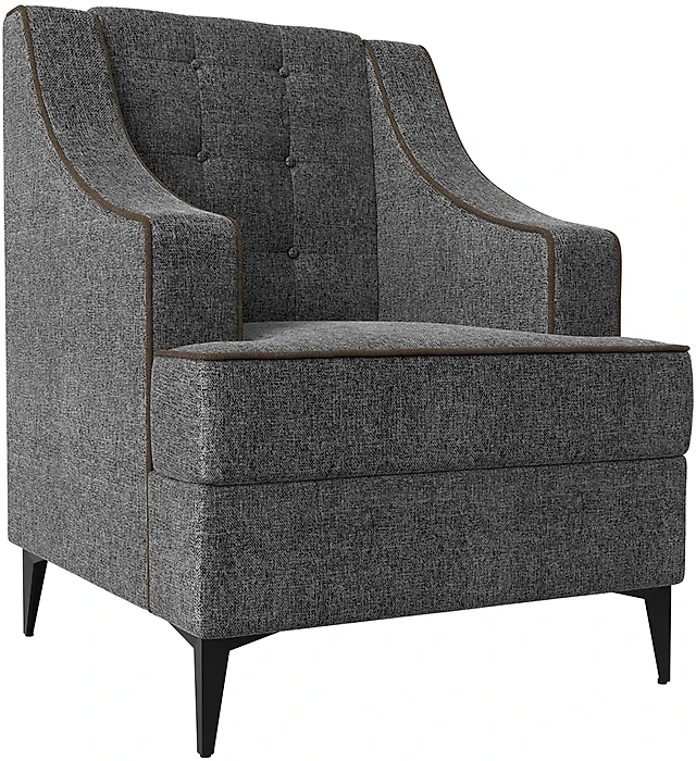 Кресло в классическом стиле Марк Кантри Серый-Коричневый
