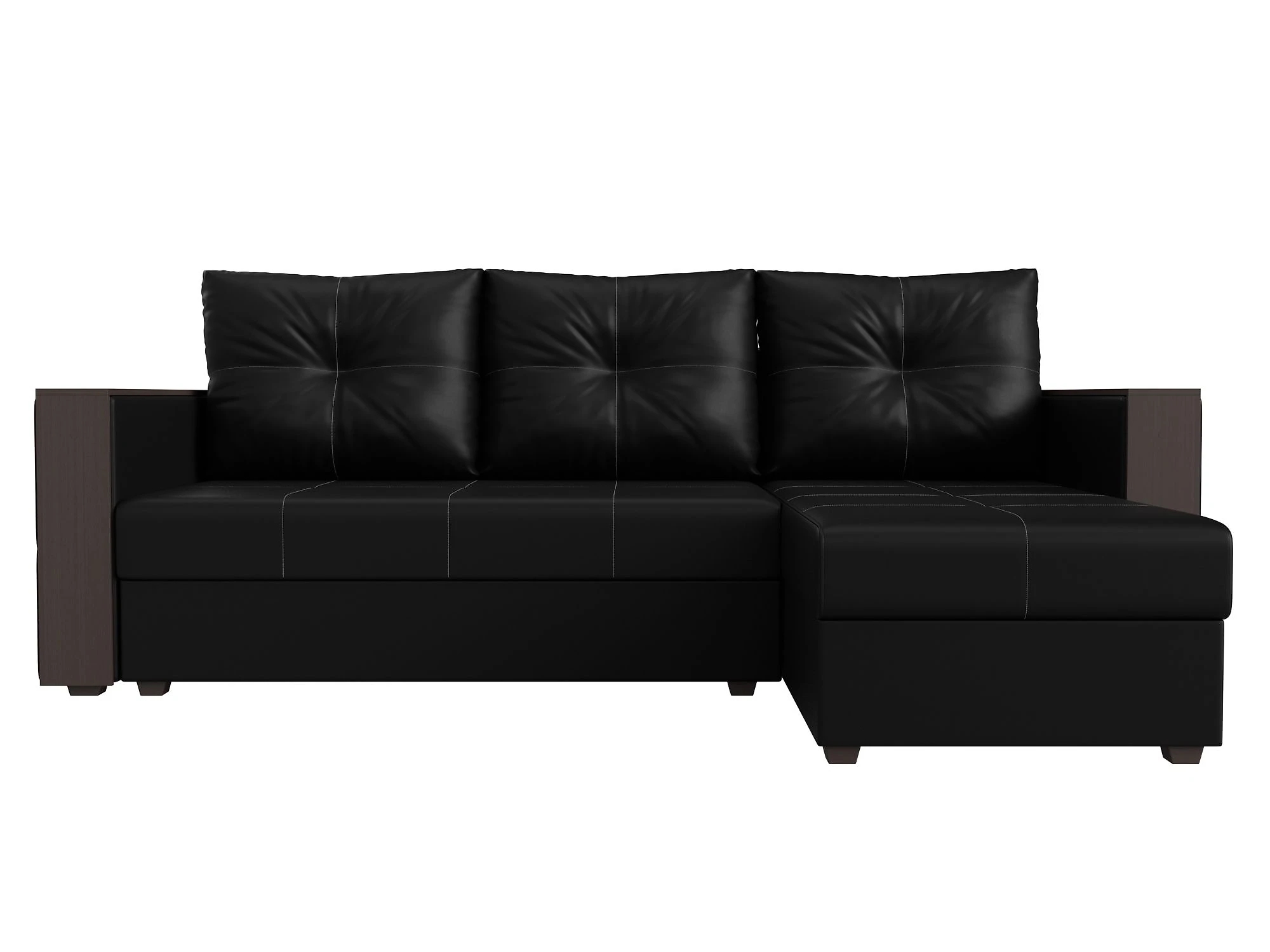 Угловой диван черно-белый Валенсия Лайт Дизайн 15