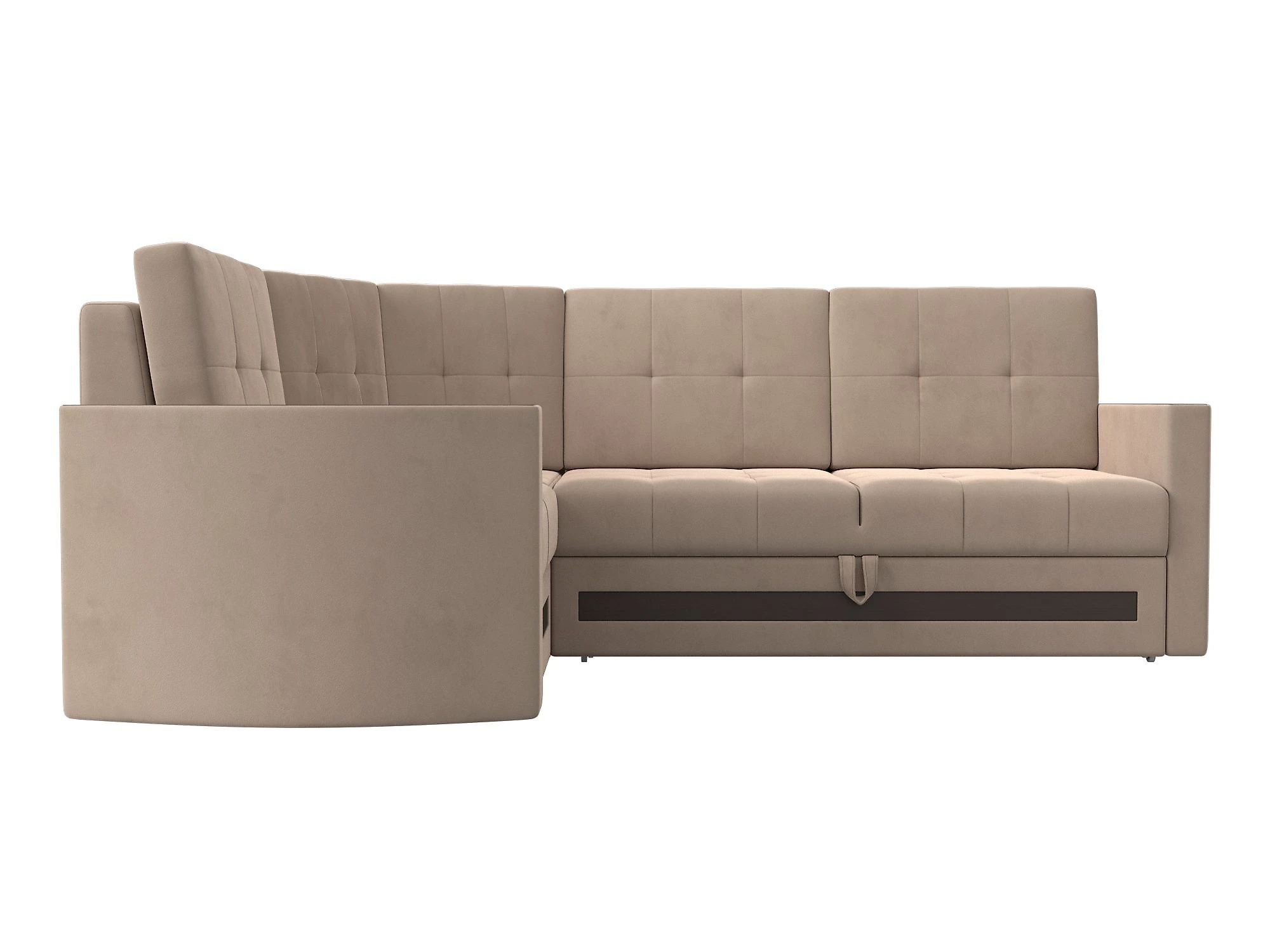 Угловой диван из велюра Белла Плюш Дизайн 1
