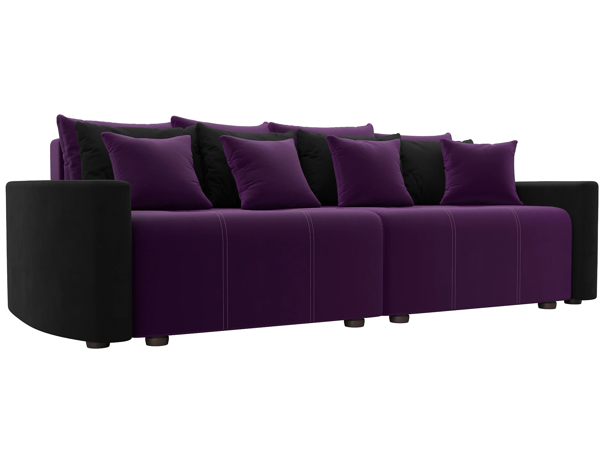 спальный диван в гостиную Бристоль Вельвет Фиолетовый-Черный