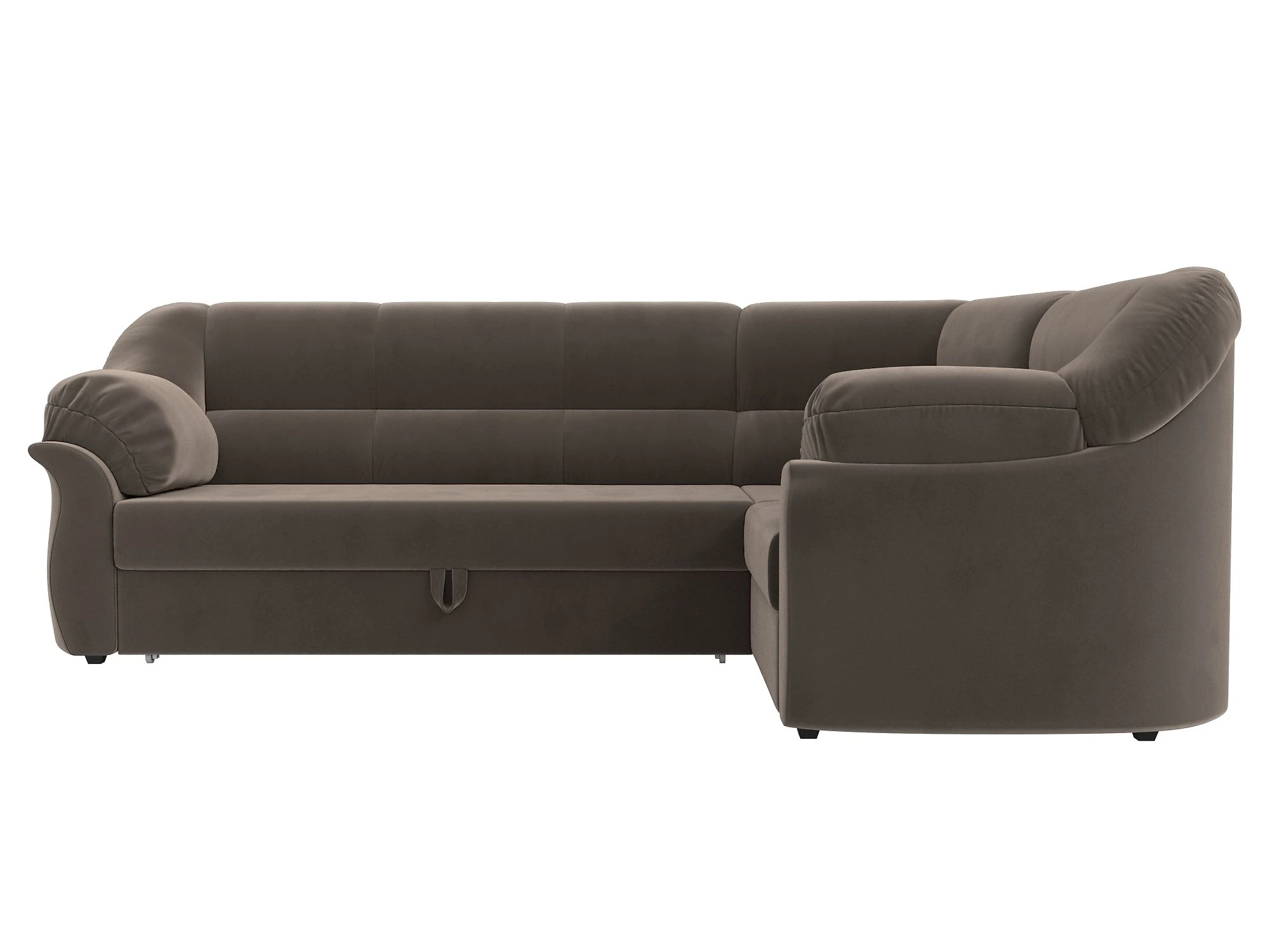 Угловой диван из велюра Карнелла Плюш Дизайн 21