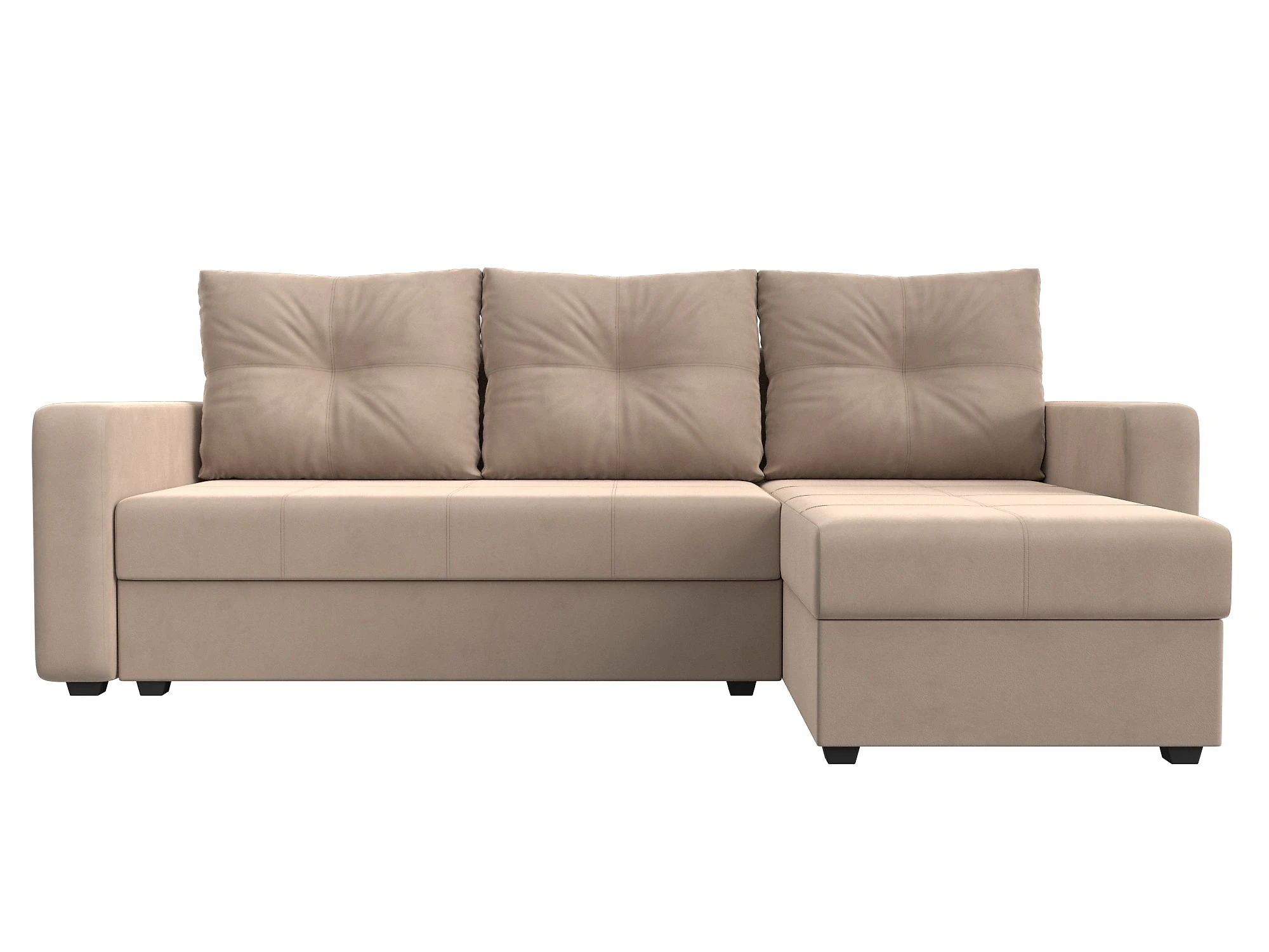 Угловой диван эконом класса Ливерпуль Лайт Плюш Дизайн 1
